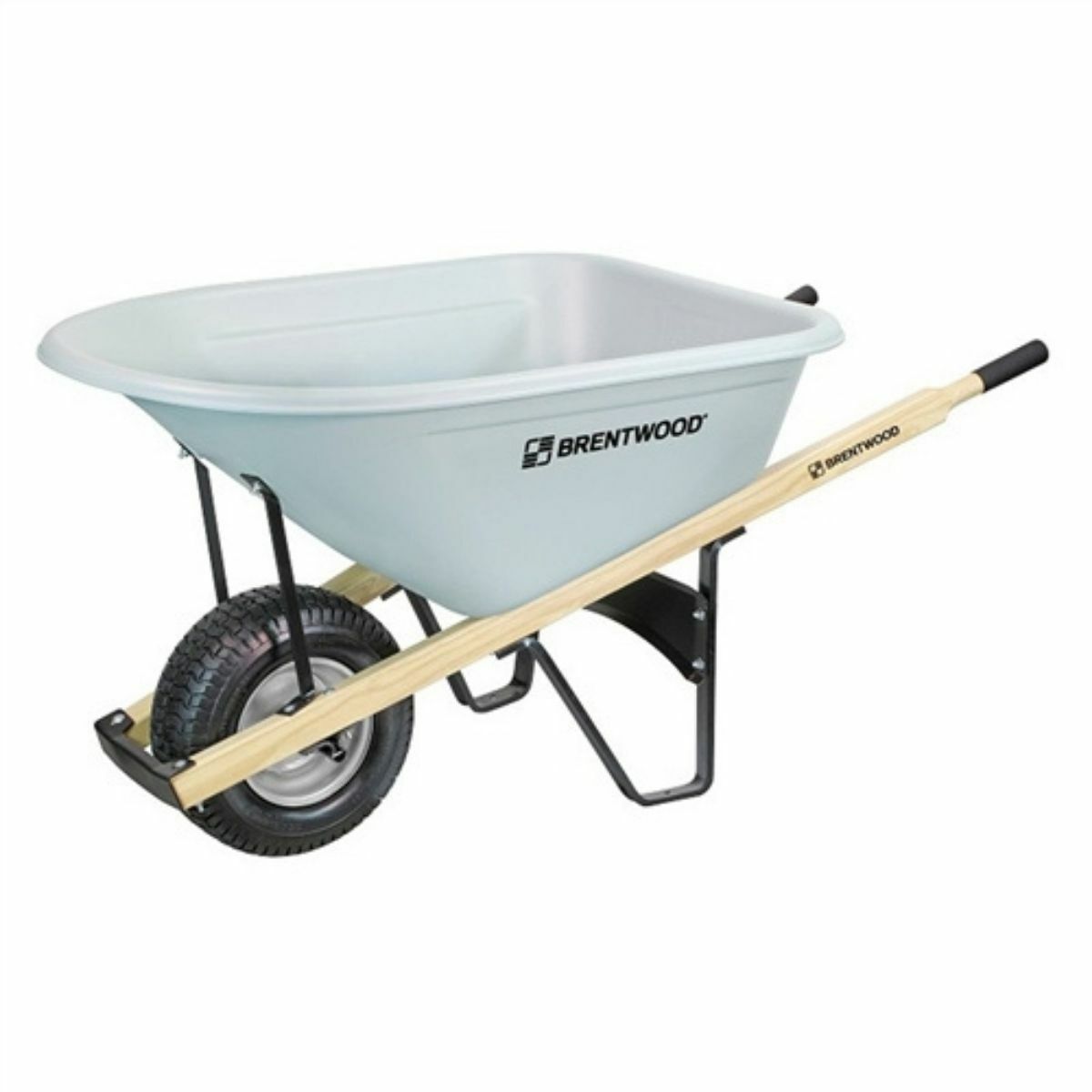 Brentwood Wheelbarrow 8 cu. ft. Poly Tray Wide Pneumati SiteOne