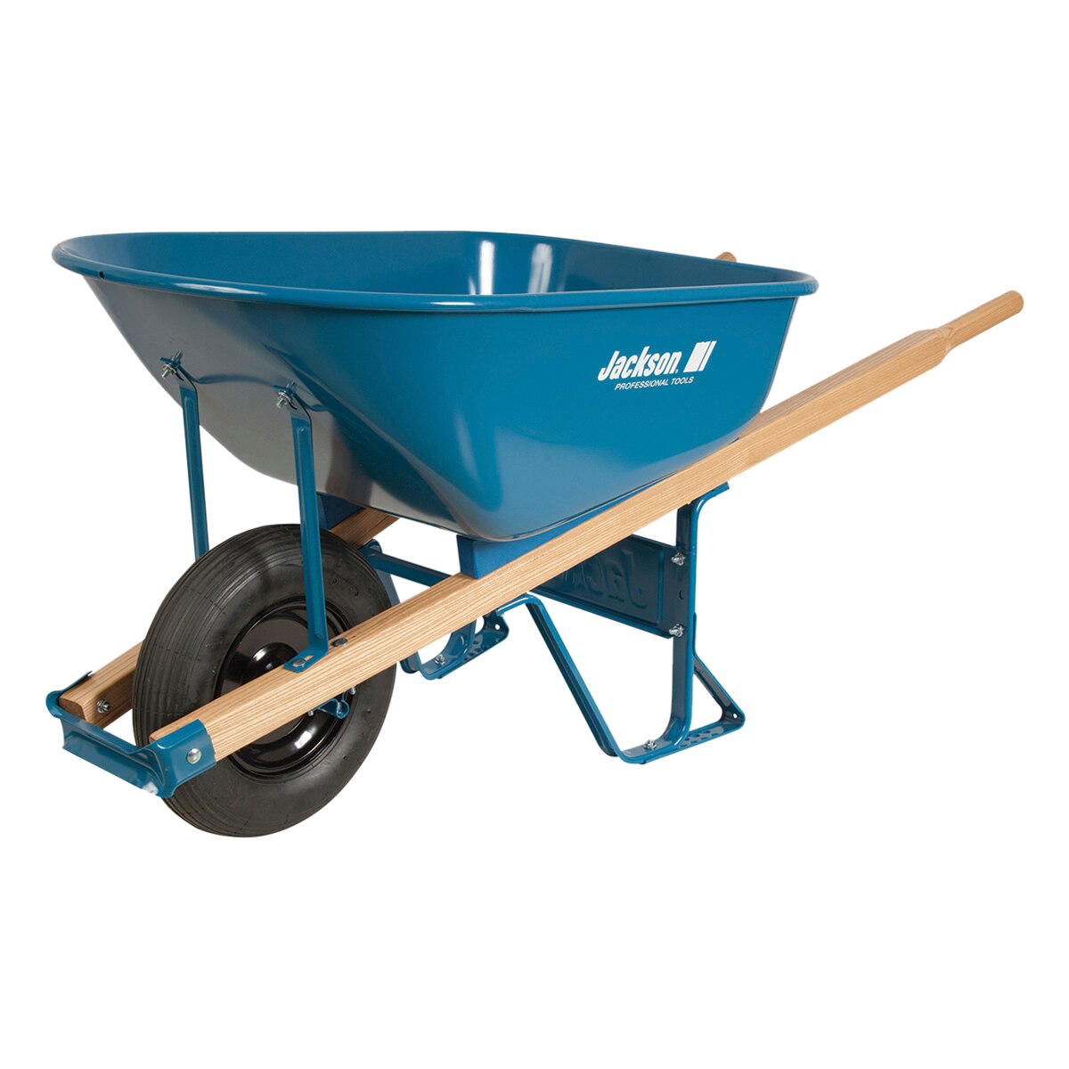 Jackson Wheelbarrow 6 cu. ft. Steel Tray FlatFree Whee SiteOne