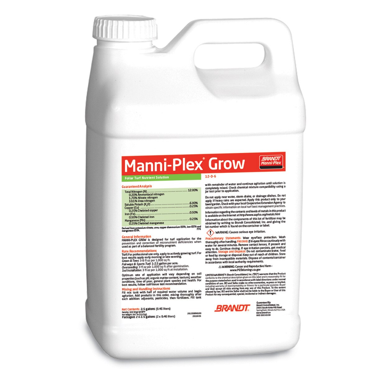 BRANDT ManniPlex Grow Liquid Fertilizer 1206 Plus Ch SiteOne
