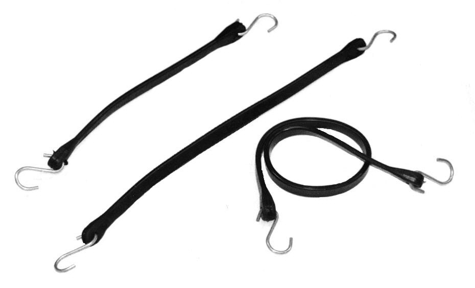 Rubber Strap Tie Down Black 41 in. With SHook SiteOne
