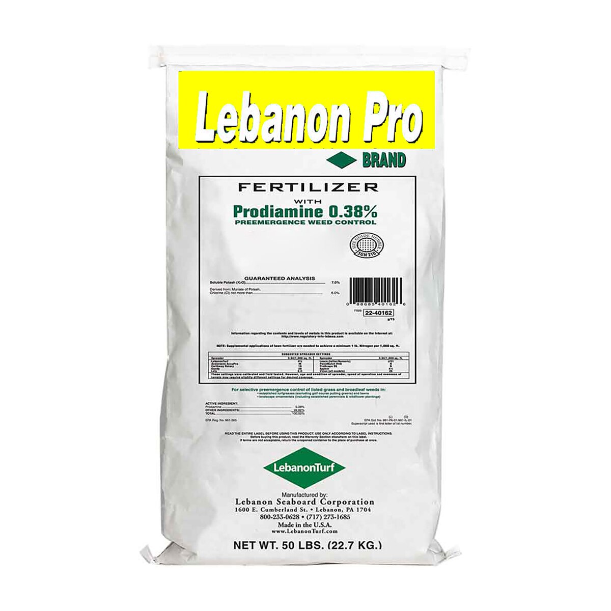 Lebanon Pro Prodiamine 0.38 Herbicide Plus Fertilizer SiteOne