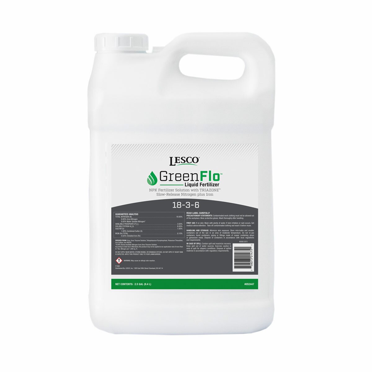 LESCO Green Flo Liquid Fertilizer 1836 50 CRN 0.1Fe SiteOne