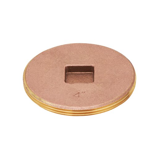 Clean-Out Plug Countersunk Brass 4 in. Square Head | SiteOne
