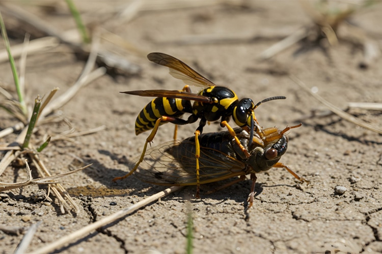 Patrulla de plagas: avispas cazadoras de cigarras