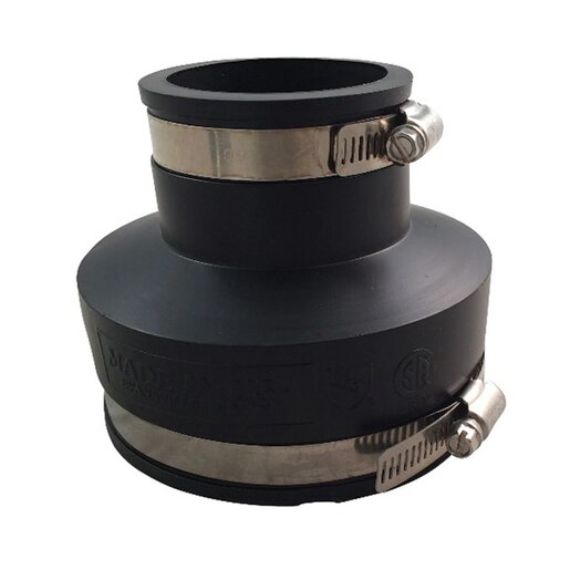 NDS Flexible Rubber Coupling 6 in. x 4 in. CI/PVC w/ St SiteOne