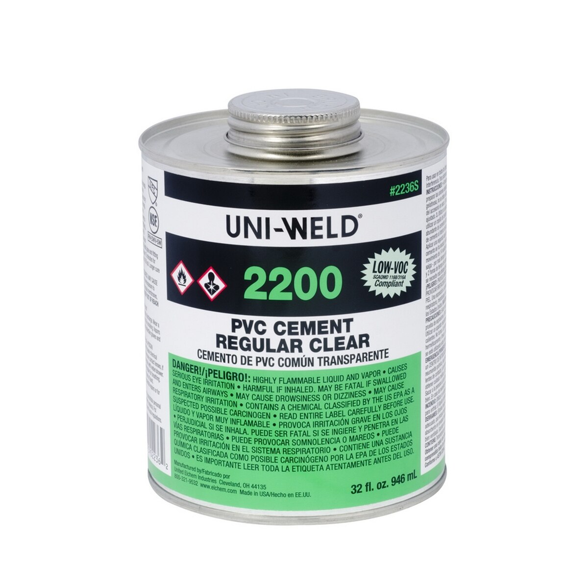 United Elchem UniWeld Clear PVC Cement Low VOC Regular SiteOne